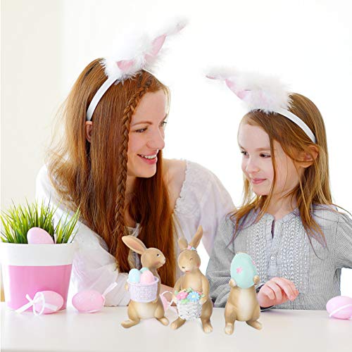 ABOOFAN Animais Em Miniatura Coelho Estatueta Estátua Resina Bolo Chapéus de Coco Acessórios de Jard