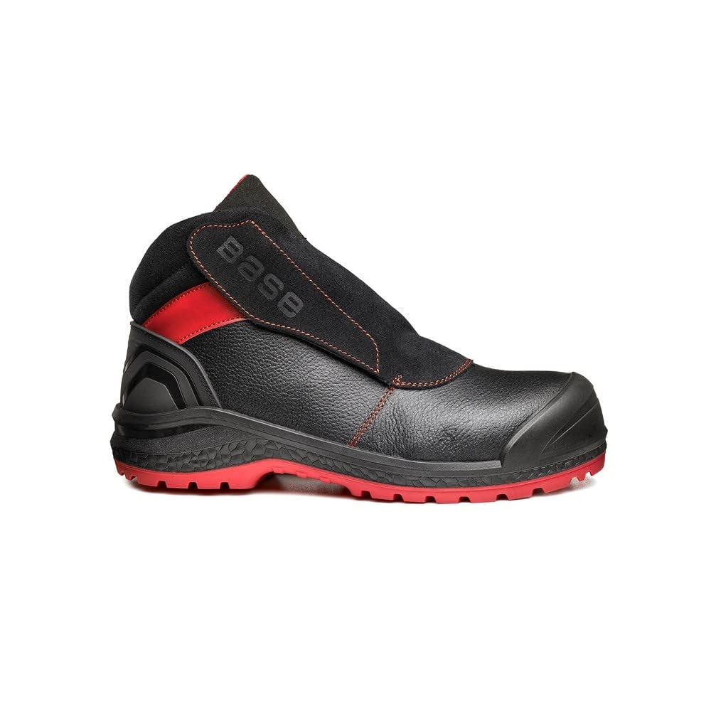 BASE Protection Sparkle S3 HRO Ci HI SRC Zapato de Seguridad, Talla: 42, Color: Negro/Rojo, B0880BKD42