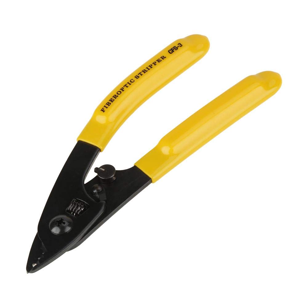 Samfox Fiber Optic Stripper,Three Hole Pigtail Pliers Upgraded 250Μm Fiber Coating Striipping Tools