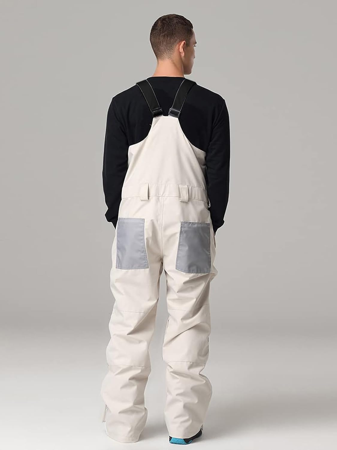 Women and Mens Snow Bibs Adjustable Overalls Pants Wear-resistant Bib Hiking Climbing Insulated Ski Pants - Image 4