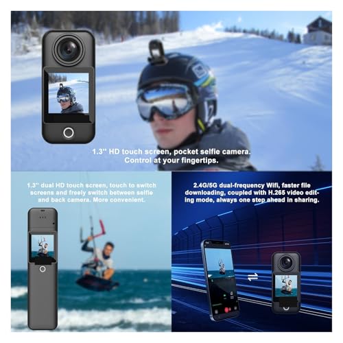 VBSNKLOI 8867 Cámara Acción 4K Resistente Agua miniatura 3