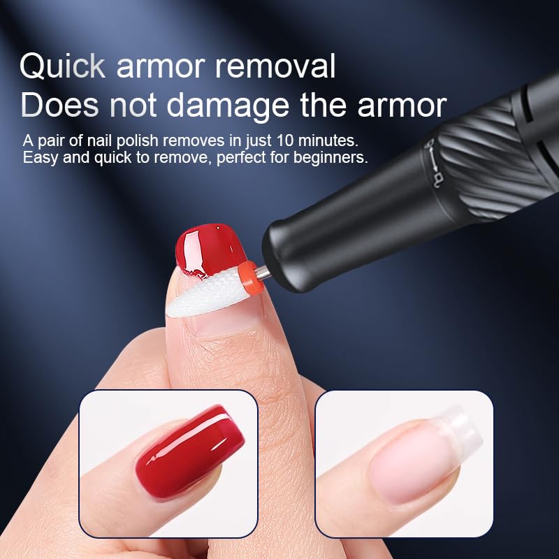 Rechargeable Nail Drill 45,000 RPM, Portable Electric Nail File for Acrylic Gel Polishing and Removal—Nail Dremel Tool for Women, Ideal for Home DIY or Salon, Pink - Image 8