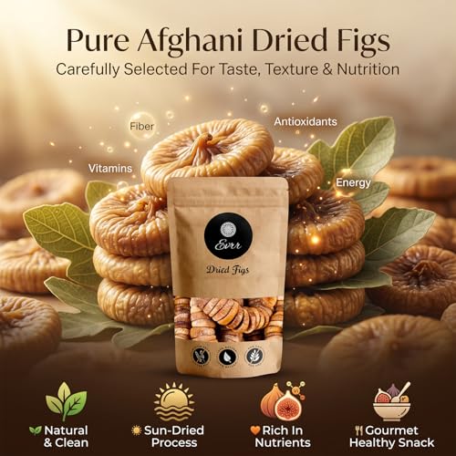 Image of Evrr Premium Anjeer Dry Fruits 1kg | Afghan Dried Figs | Natural Sun-Dried Fig | Rich in Fiber, Iron & Calcium | Healthy Snack