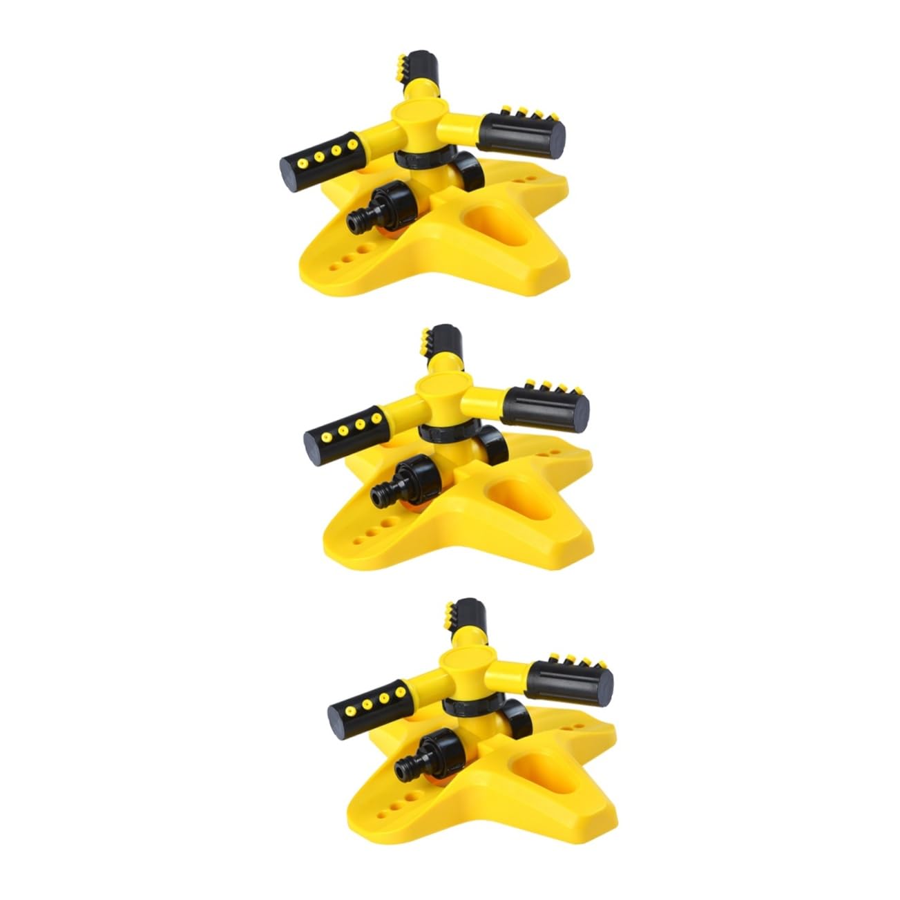 3 Pièces Arroseur de Jardin Automatique Irrigation Rotatif pour Gazon Outil de Pulvérisation Durable Étanche pour Arrosage Plantes Pelouses