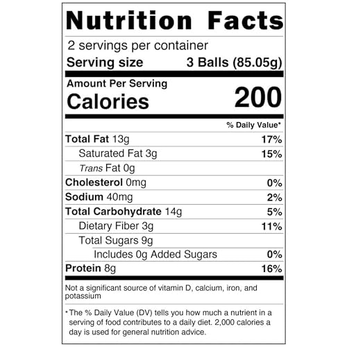 Image of Wholly Balls Protein Bites a€ inch Healthy Plant-Based Snack | High Protein, Low Sugar, Gluten-Free Energy Balls (Pack of 3, O.G)