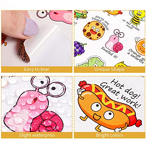400 Pieces Punny Rewards Stickers Punny Labels Motivational Stickers Inspiration Positive Accents Words Stickers Cartoon Animal Stickers Cute Incentive Stickers For Kids Teacher School Classroom #TOP2