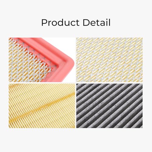 Image of 94775933 Engine & Cabin Air Filter Set Compatible with 2015-2022 Chevrolet Colorado L4 V6 GMC Canyon Replaces 13356914 23248945 CA11959 CF11966 A3195C Intake Ventilation Part
