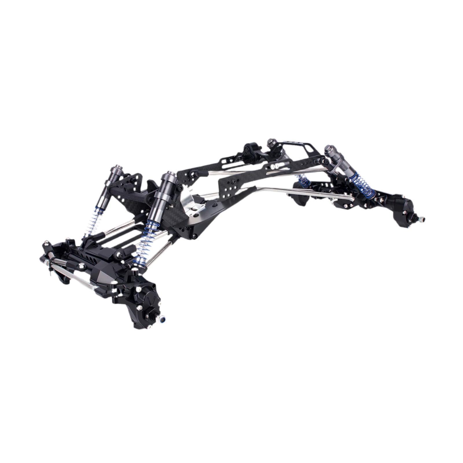 Kit de Chasis de Fibra de Carbono para Coche RC Crawler 1/10. Reemplaza Directamente Los Accesorios.