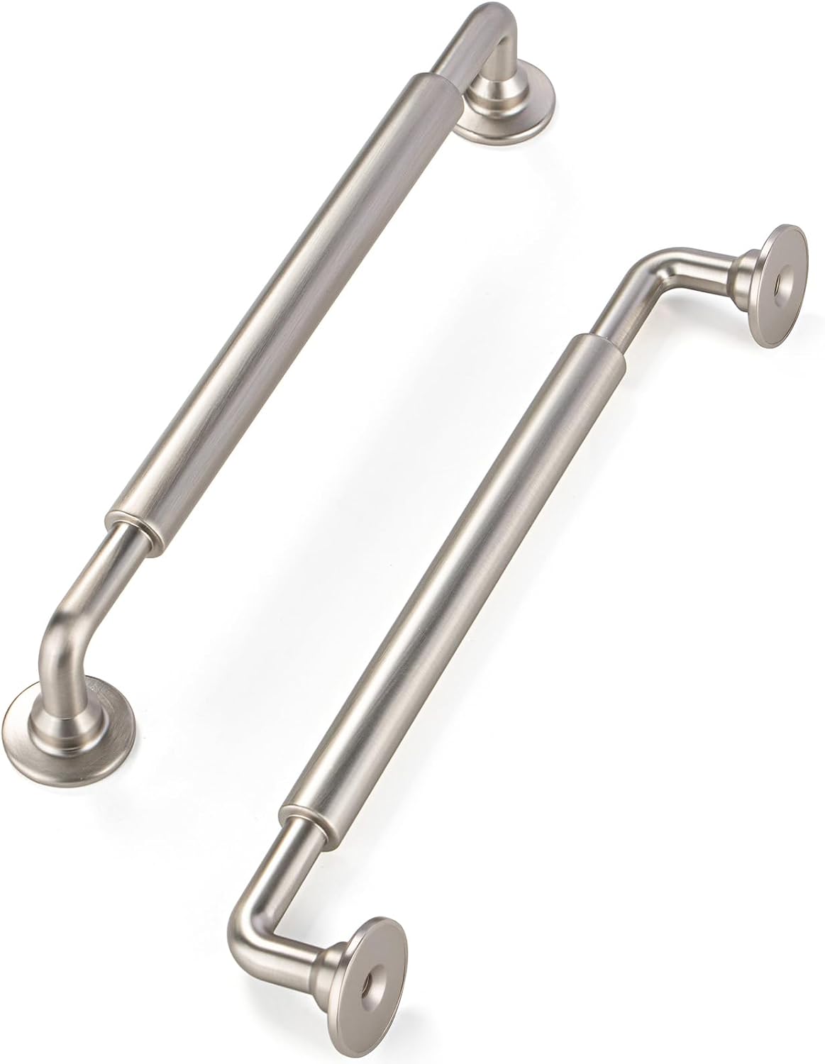 Liron Hardware 10 Pack Retro Cabinet Handles 6.3 Inch (160mm) Minimalist Kitchen Drawers Pulls Cupboard Furniture Brushed Nickel