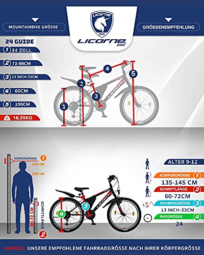 Licorne Bike Guide Premium Mountainbike in 26 Zoll - Fahrrad für Mädchen, Jungen, Herren und Damen - 21 Gang-Schaltung – Bild 8
