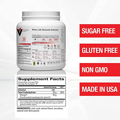 Vitargo-Carbohydrate-Powder-Feed-Muscle-Glycogen-2X-Faster-1-LB-Lemon-Lime-Pre-Workout-Post-Workout-Carb-Supplement-for-Recovery-Endurance-Gain-Muscle-Mass