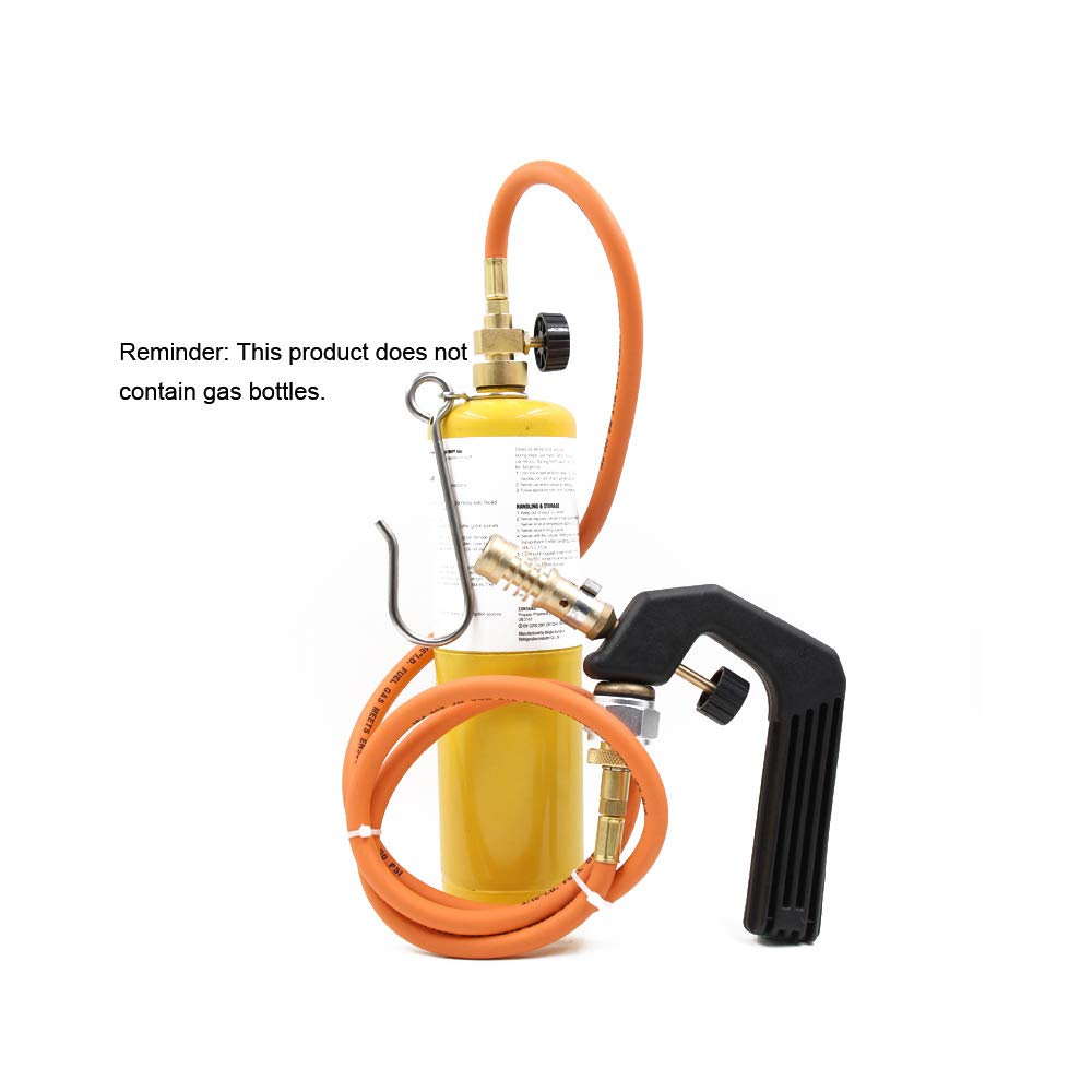 gohantee Torche turbo à gaz propane MAPP avec déclencheur auto-allumage réglable compatible avec MAPP MAP Pro Propane CGA600 cylindre pour soudure, CVC, brasage, barbecue ou plomberie