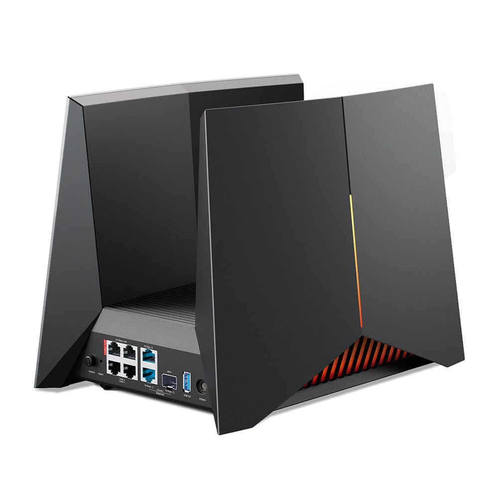 TP-Link Archer GE800 - Routeur Gaming - Wi-Fi 7 Tri-Band - 2×10Gbps, Connecteur Gaming dédié, Panneau de Jeu Spécial, Accélération Exclusive pour les Jeux, Design Orienté Jeu