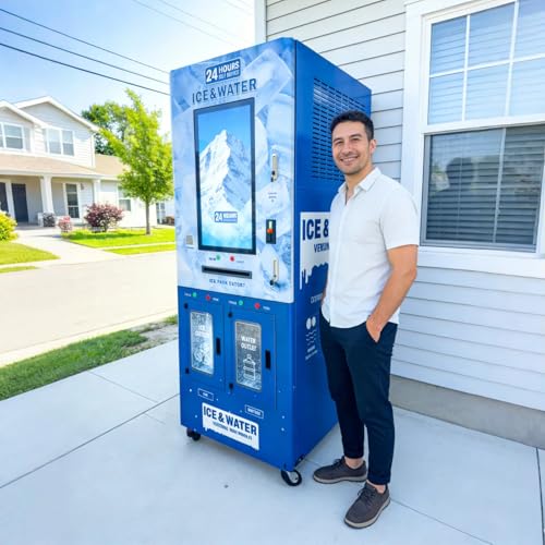 Commercial Ice Vending Machine, High Output Bagged Ice