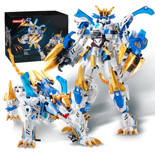 TIALLOW White Tiger 2 in 1 Mech Building...