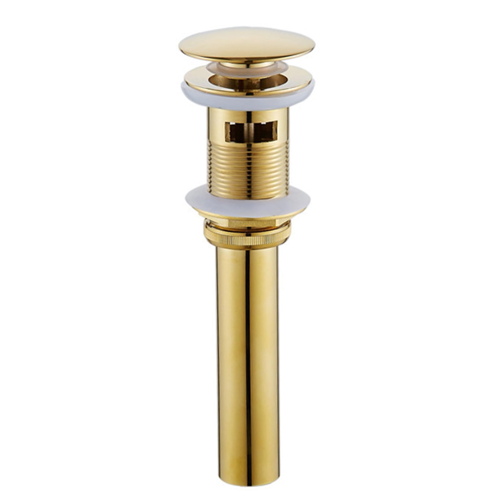 DesagüE Lavabo Con Rebosadero Desagüe Lavabo Baño Tapon Lavabo Universal G1 1/4“ VáLvula Para Lavabo Clic Clac Todo Cobre,oro,hay Agujeros