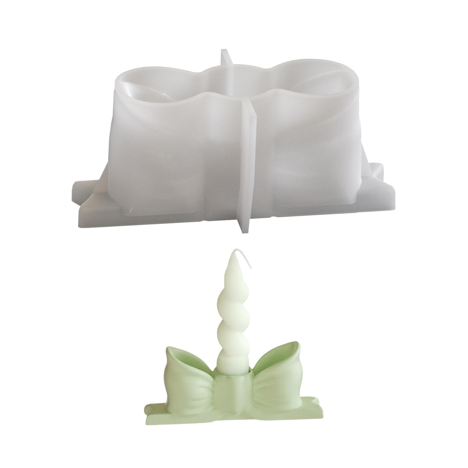 NEWFT Elegant Candle Holders Mold Reusable Bowknot Candlestick Silicone Mold For Candle Holders And Crafts