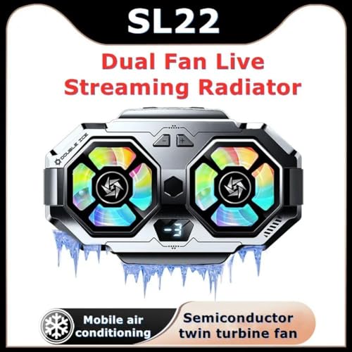 Image of BKN Fast Ultra SL-22 Cooling Mobile AC Fan Radiator | Mobile Cooler USB Powered Fan Cooling Radiator Game Cooler -3 degree for Mobile Phone Gaming, Live Streaming, Outdoor Vlog, Gaming