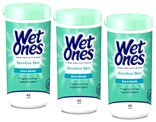 wet ones sensitive skin hand wipes:40 count (pack of 3)