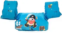 Boia Colete Salva Vida Braço Infantil Homologada Pirata Azul