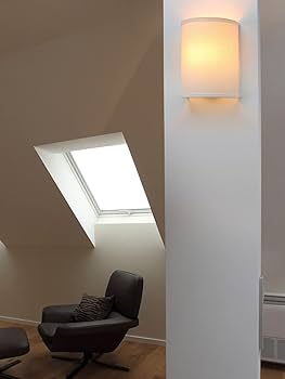 JIMUBEAM Wall Sconce Lighting White Fabric Decor, Industrial