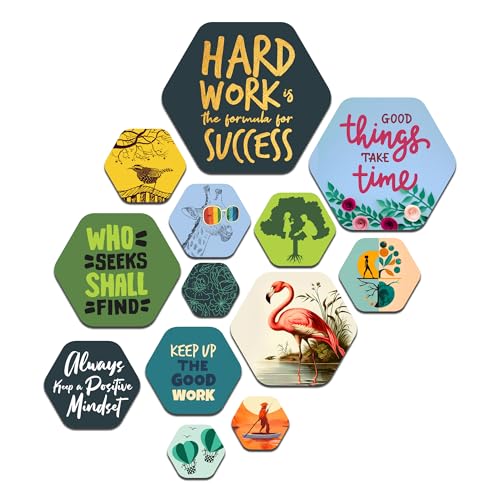 Image of Decor Smart Motivational Wooden Wall Art | Living Room Decoration | Positive Mindset Accent | Home Decor Decorative Artwork | Inspirational Quotes Wall Hanging | Success Growth Sticker Panel (WPS 211)
