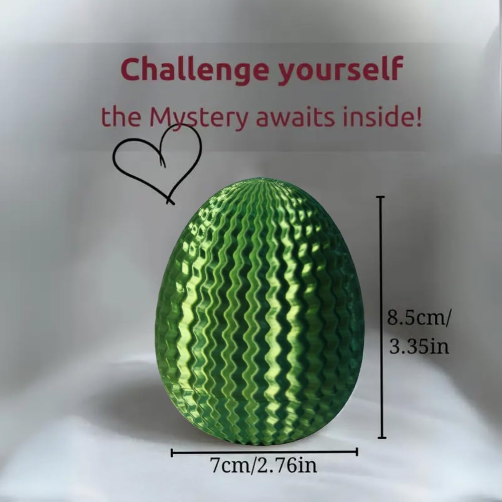 Egg-Shaped Maze Gift Box - Money Box for Cash Gifts, Puzzle Box for Boys & Girls, Easter Gift Box with Hidden Compartments, Easter Present for Birthdays & Special Occasions (Yellow-Green Gradient)