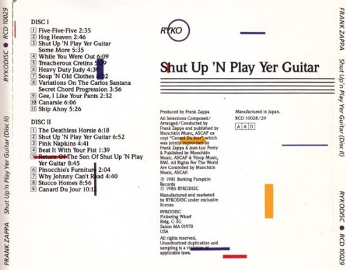 Shut Up ‘n Play Yer Guitar by Zappa, Frank (1995) Audio CD - Les Beatles, Paul McCartney, John Lennon, RIngo Starr, George Harrison Shut Up 'n Play Yer Guitar by Zappa, Frank (1995) Audio CD – Image 5