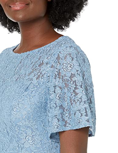 Image of S.L. Fashions Womens Stretch V-Neck Tea Length Dress