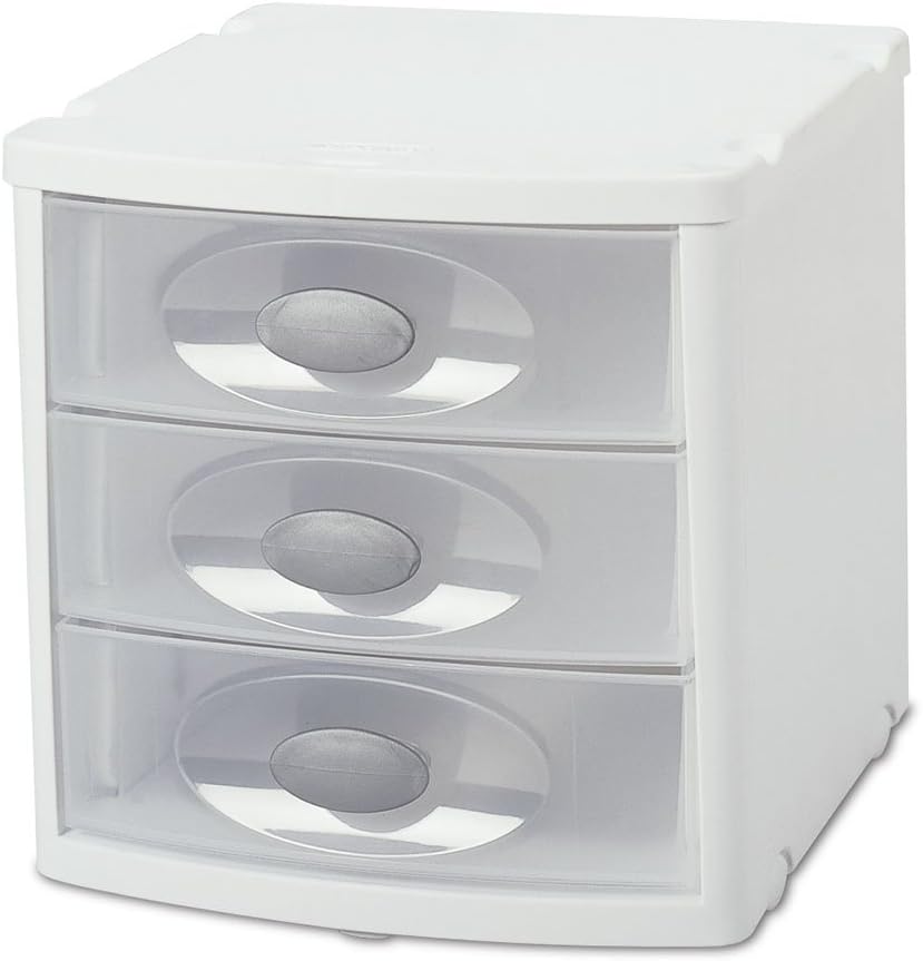 Sterilite 20038006 Small Countertop Drawer with White Frame
