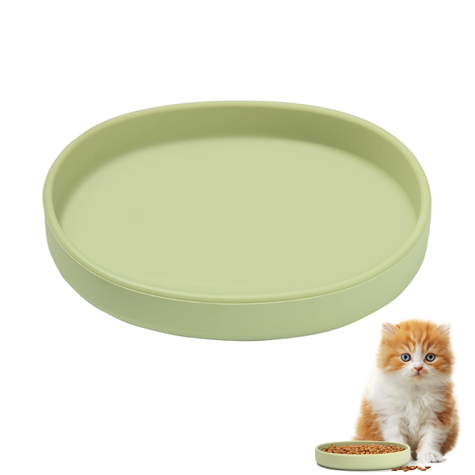 YSQEVN Cuenco del Gato Antideslizante Comedero y Bebedero del Perros Pequeños Tazón de Alimentación para Mascota 2Pcs