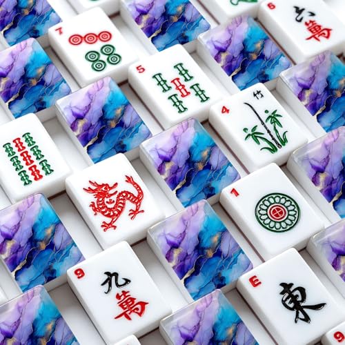 Juego de Mahjong Americano con 166 piezas acrílicas miniatura 4
