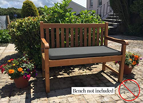 Sustainable Furniture Three Seater Garden (Cushion only-Bench not Included) (Dove Grey) Showerproof