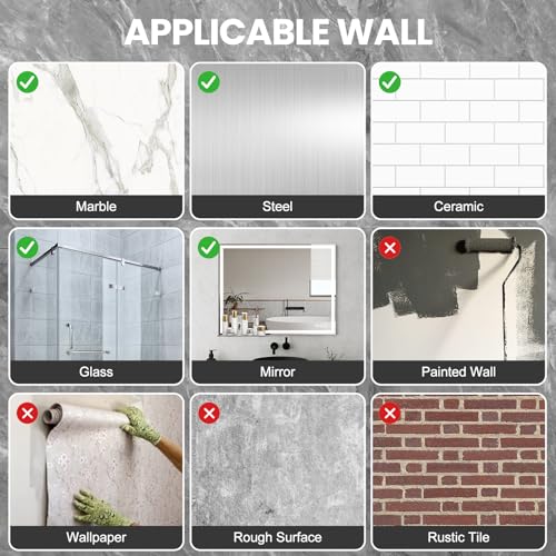 Ehoria B2 3-In-1 Quadrate Dispensers For The Shower,Shower Soap Dispenser,Conditioner Dispenser, Shampoo Dispenser,No Drilled Wall Mounted Distributor,Hotel,Bathroom,Home thumb #1