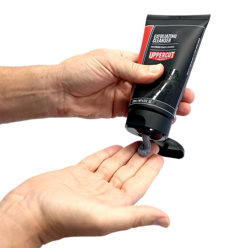 Uppercut Deluxe Exfoliating Cleanser, Gently Cleanses and Detoxes Skin with Ground Pumice and Charcoal, Suitable for Daily Use 120ml - Image 4