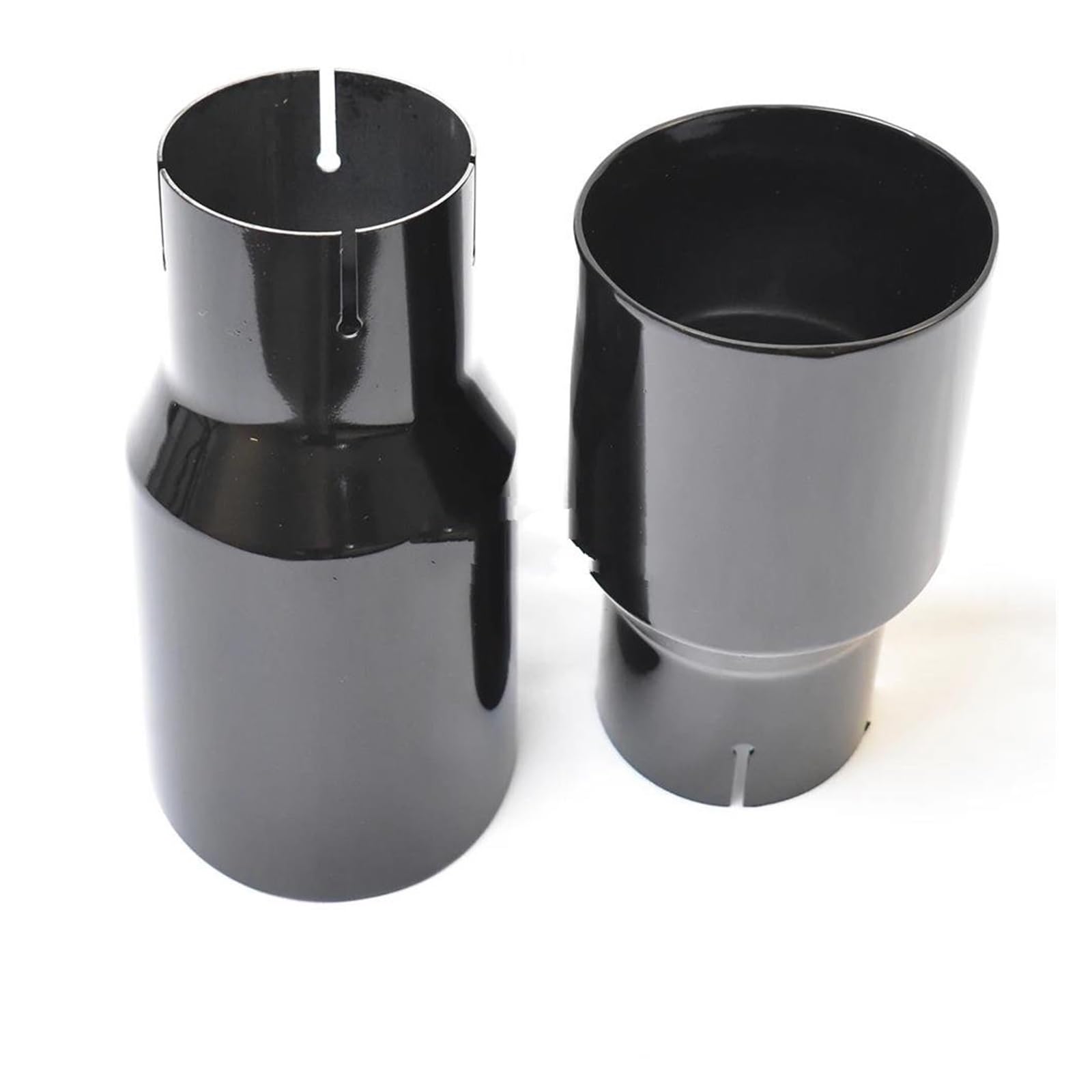 Tubo Scappamento 1 PC Tubo Di Scarico Nero Lucido In Acciaio Inossidabile Modificato Per Auto Punta Silenziatore Universale Smussato Edeg Per La Serie Per BMW Terminale Tubo Scappamento (Size : In 57
