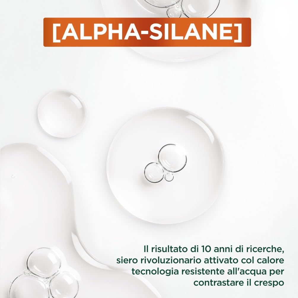 Garnier Fructis Siero Termoprotettore, Per Capelli Lisci e Lucenti a Lungo, Resistenti all'Umidità, Trattamento Lisciante alla Cheratina Vegetale e Olio di Argan, Lisci Cheratina, 50 ml