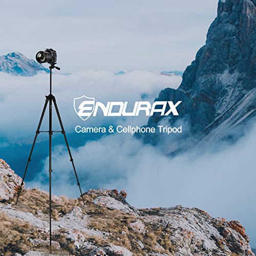 Endurax 53" Camera Tripod Lightweight Compatible With Nikon Canon, Dslr Cameras, Iphone, Ipad, With Universal Tablet & Cellphones Mount And Wireless Remote Shutter #TOP6