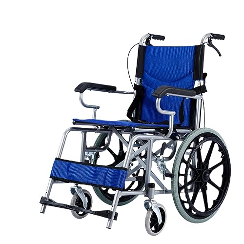 高齢者車椅子折りたたみライト小型トイレ付き多機能高齢者障害者手押し (20インチ通気性高弾性(自走式))