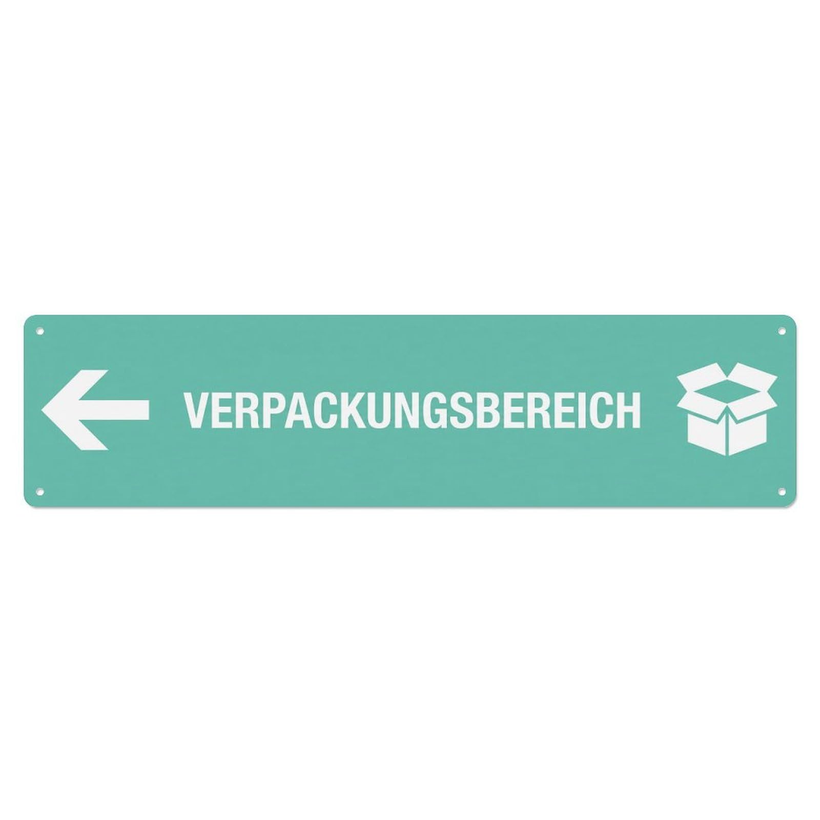 Olhnbad 4X16inch(10X40cm) Verpackungsbereich Left Pointer Metal Tin Sign