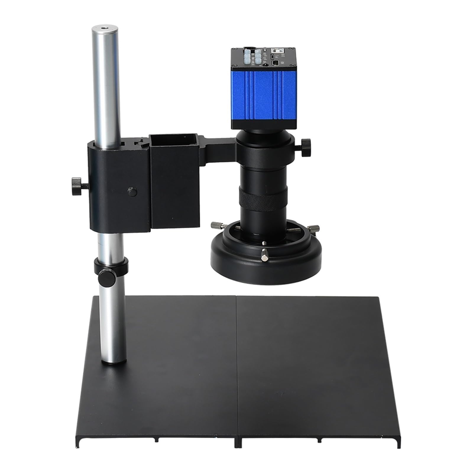 Microscopio Digitale Elettronico Industriale da 51 MP 2K Hdmi USB con Obiettivo 130X E Supporto, Microscopio Elettronico Industriale per Riparazione di Telefoni E Saldatu,Full Kit