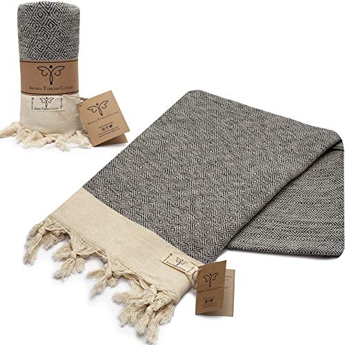 Smyrna Original Turkish Beach Towel Vintage Diamond Series | 100% Cotton, Prewashed, 37
