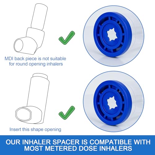 Image of Handheld Inhaler Spacers for Adults and Kids with 2 Masks Spacer OTC