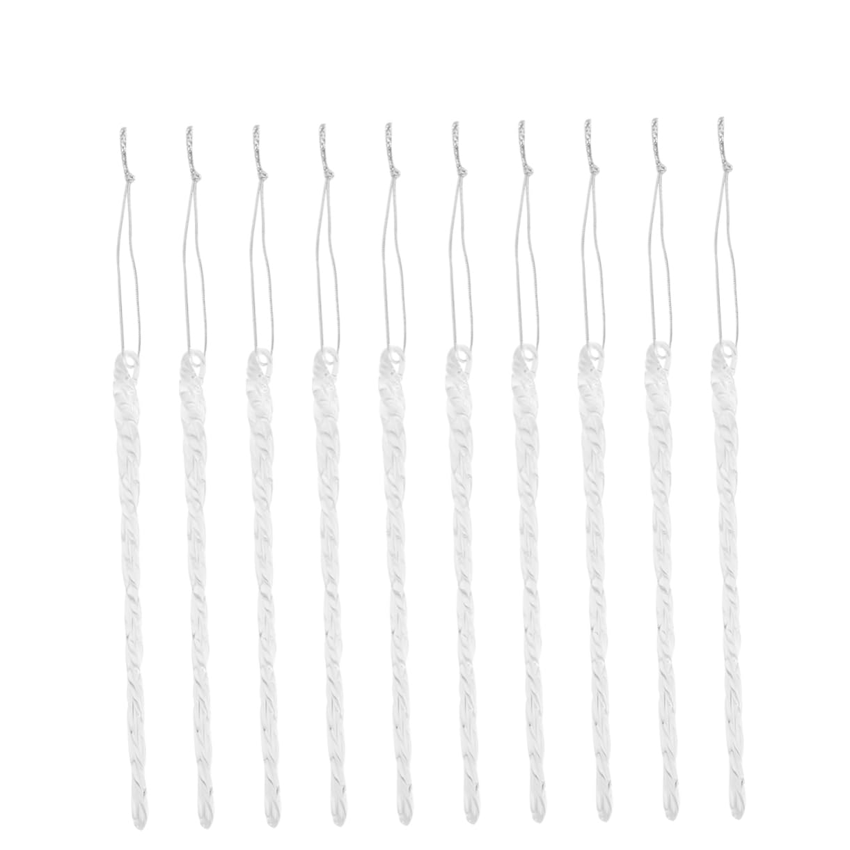 Ciieeo 30 STK Deko zum Aufhängen für Weihnachtsfeiern Eiszapfen Christbaumschmuck Glastropfen-Ornamente Weihnachtsbaum weihnachtsdeko Anhänger aus klarem Glas Spiral-