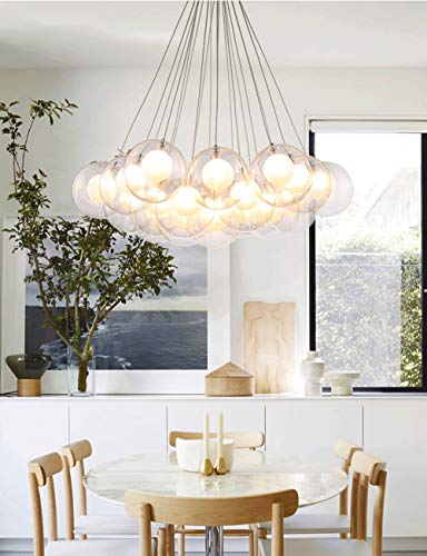 Mlshlf lamp 15 Glaskugeln Kronleuchter for Kinderzimmer Pendelleuchte for...