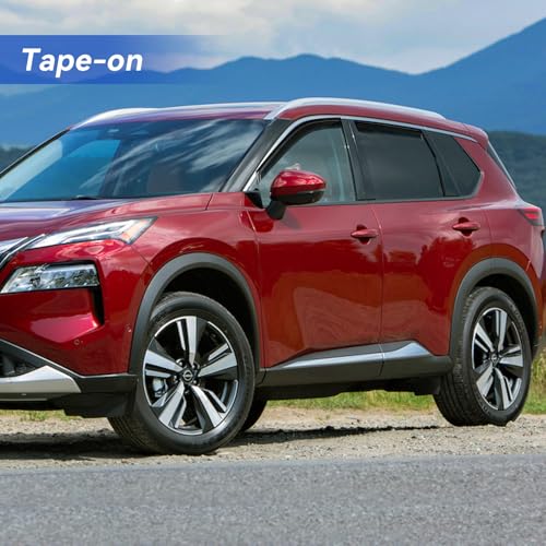 Image of Window Visors Rain Guards for 2021-2026 Nissan Rogue, Out-Channel Window Vent Wind Deflectors Visors Shades for 21-26 Rogue (Not for Nissan Rogue Sport & Select)