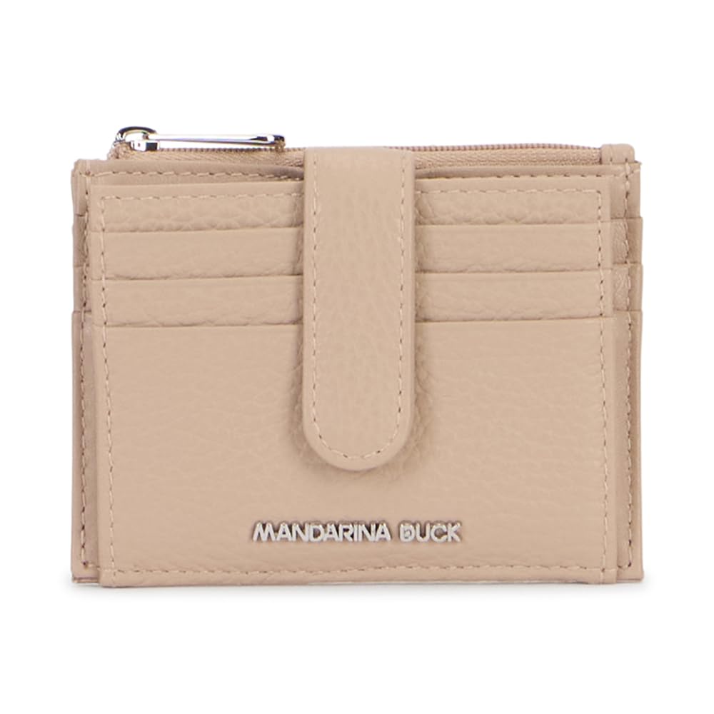 Mandarina Duck Mellow Leather Wallet, Women's Travel Accessories, One Size, Warm Taupe, One Size