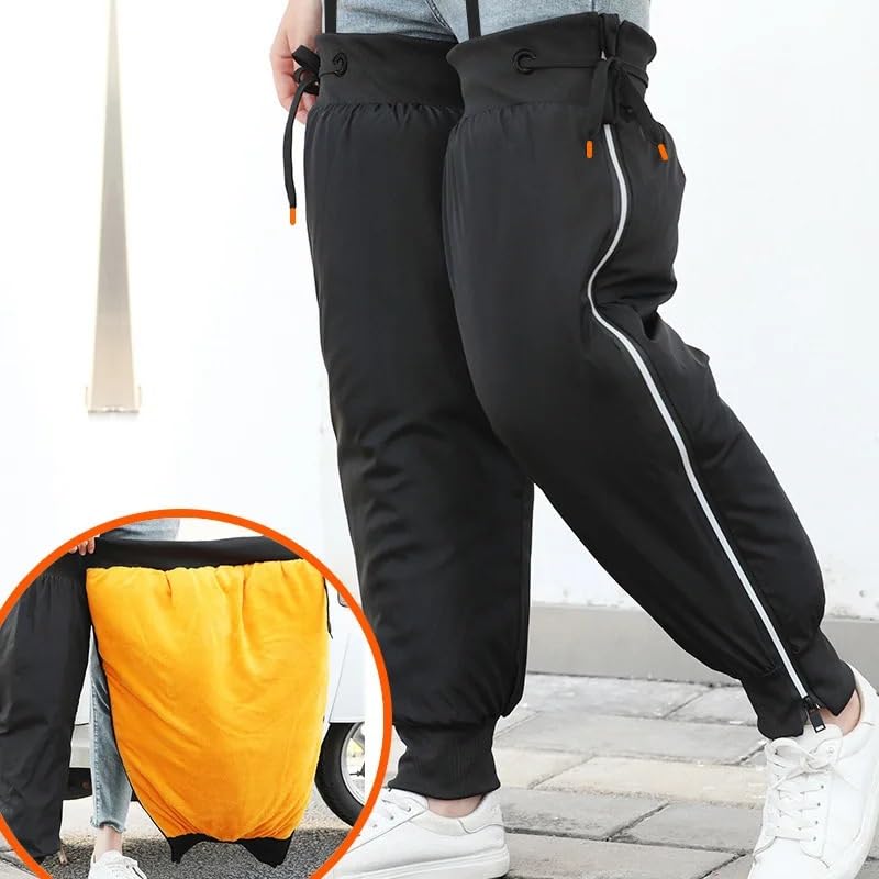 Couvre-jambes de moto, genouillères de moto chaudes et épaisses pour trottinette électrique, coupe-vent, coupe-froid, fermeture éclair, protection extérieure en laine