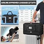 ETRONIK Gym Bag for Men Women, Carry on Luggage 22x14x9 Airline Approved, Tactical Travel Duffle Bag with Toiletry Bag and Shoe Compartment, Weekender Overnight with Wet Pocket for Workout, Black - Image 2