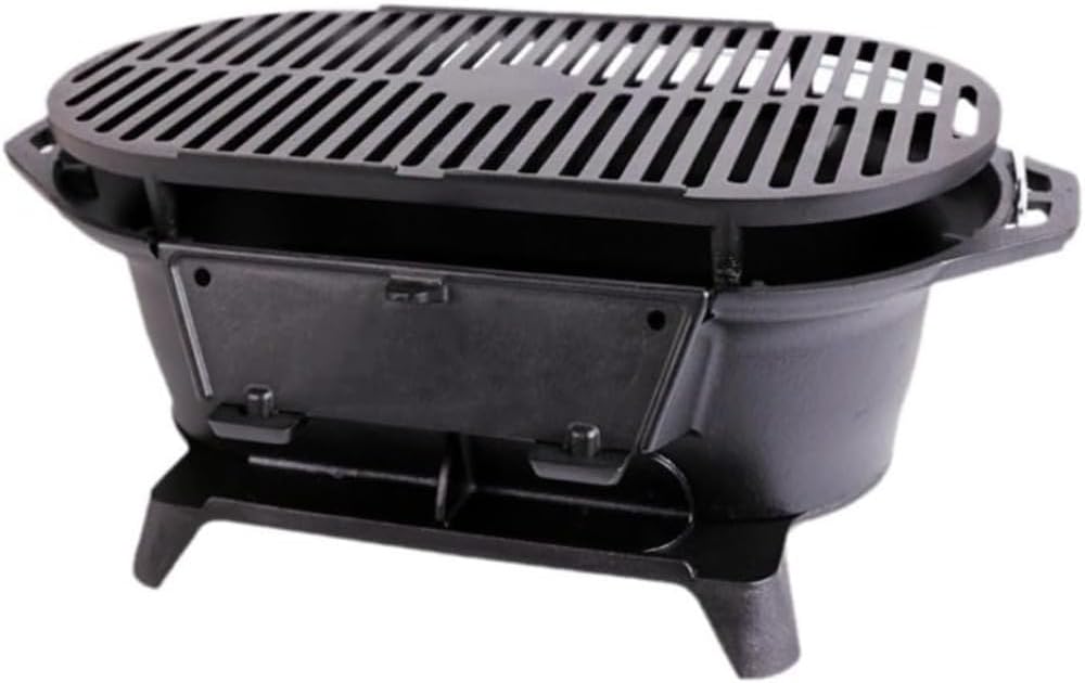 HeartTrendの大型鋳鉄グリルは、家庭用に適した頑丈な鋳鉄製です。熱伝導を利用して牡蠣を焼き、その美味しさを最大限に引き出しま